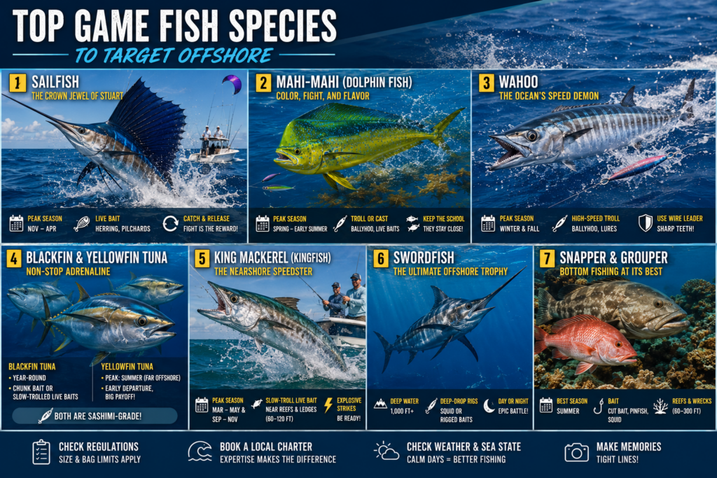 Top game fish species to target offshore

