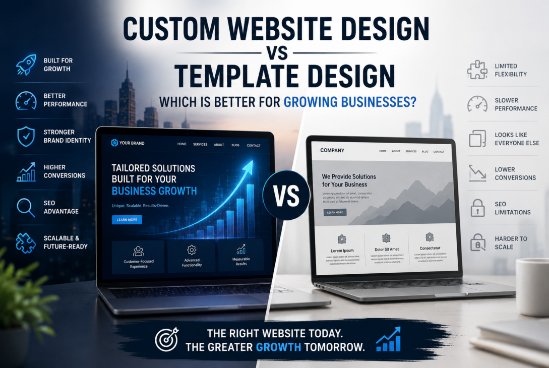 Custom vs template website design comparison